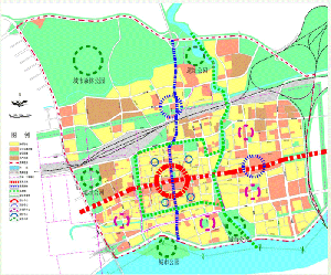 洛陽市老城、瀍河分區(qū)規(guī)劃-布局結構圖